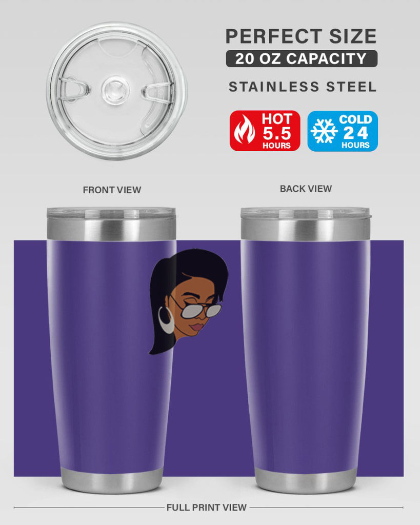 black afro 48#- women-girls- Tumbler