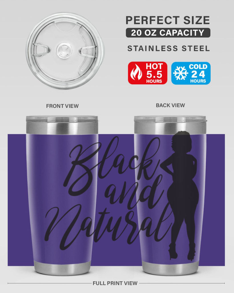 black and natural 22#- women-girls- Tumbler
