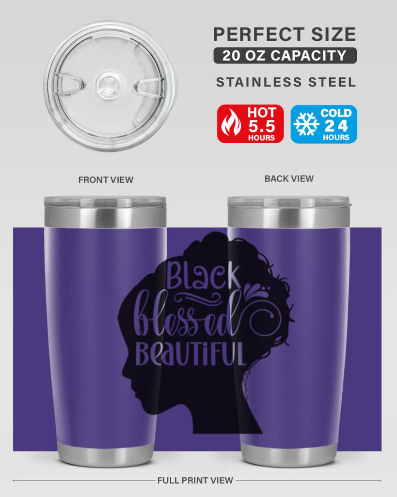 black blessed beautiful Style 62#- women-girls- Tumbler