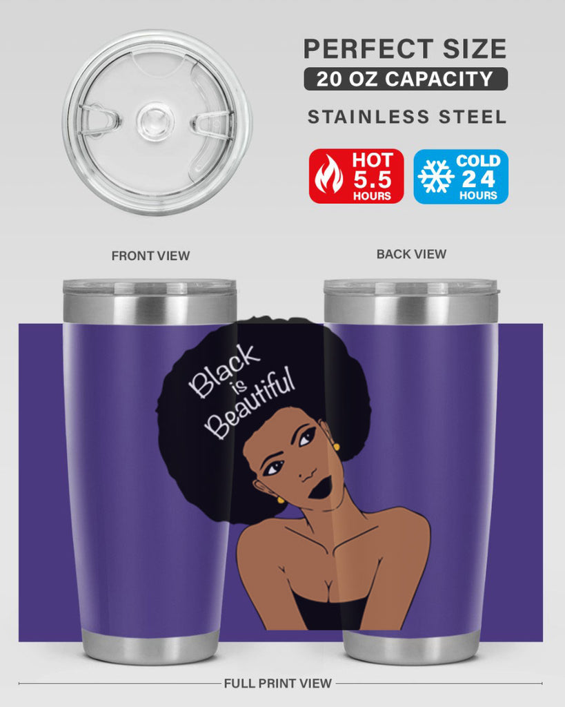 black is beautiful 13#- women-girls- Tumbler