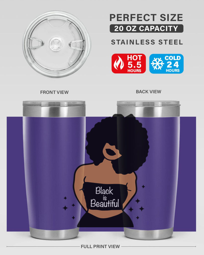 black is beautiful 16#- women-girls- Tumbler