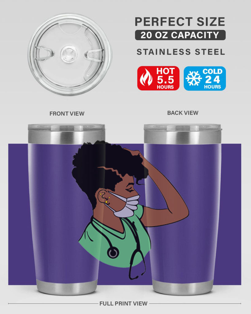 black nurse 2#- women-girls- Tumbler
