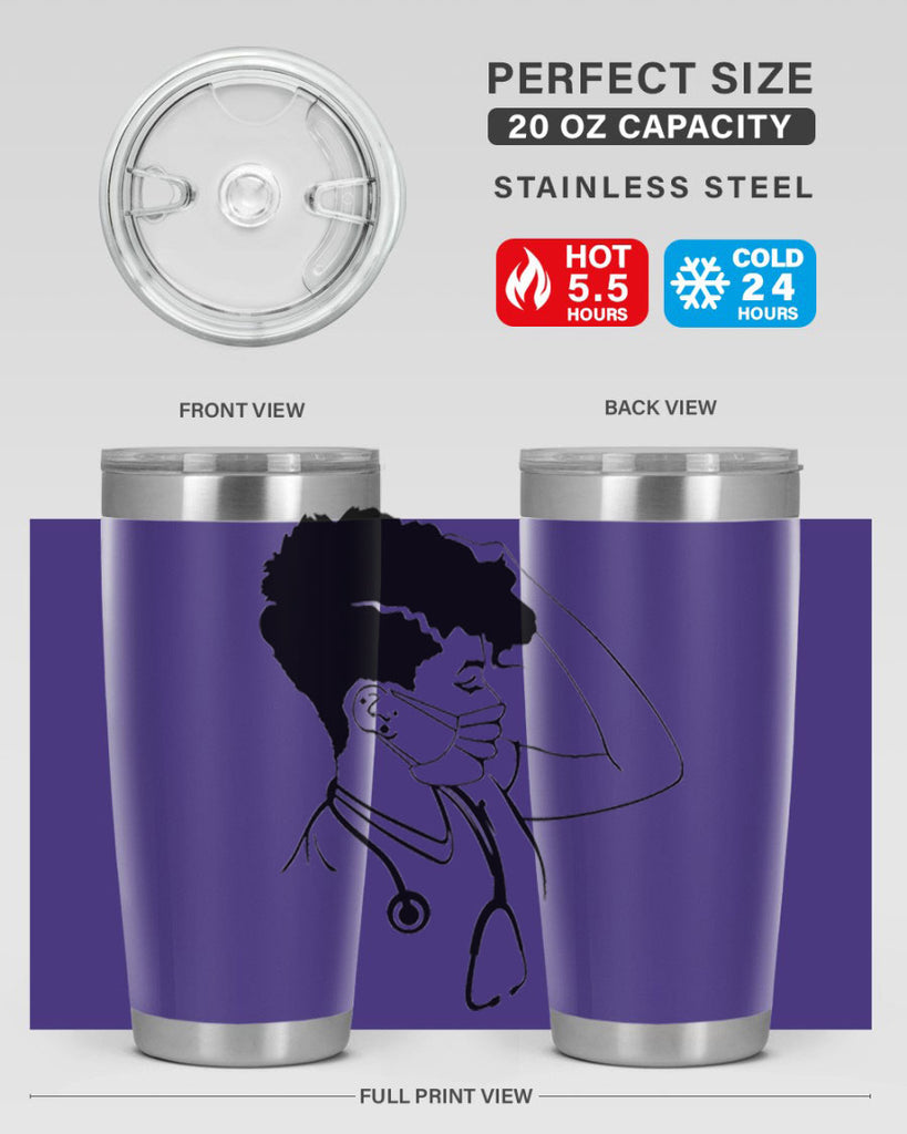 black nurse 3#- women-girls- Tumbler