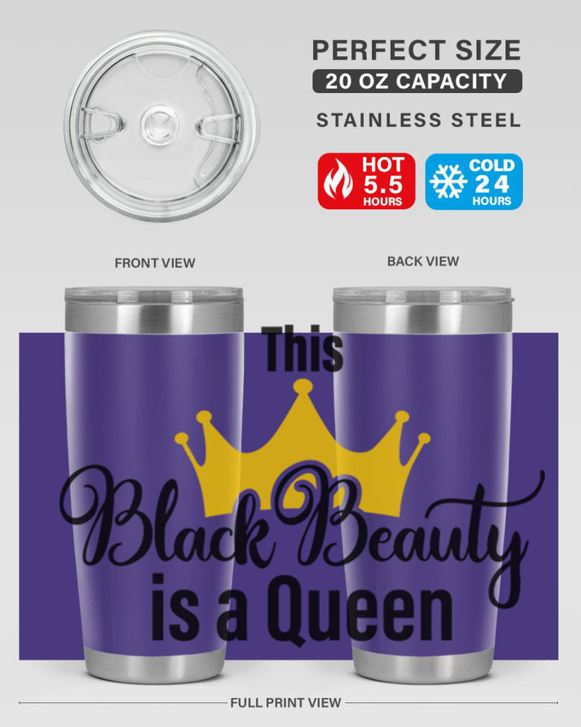 this black beauty is a queen Style 3#- women-girls- Tumbler