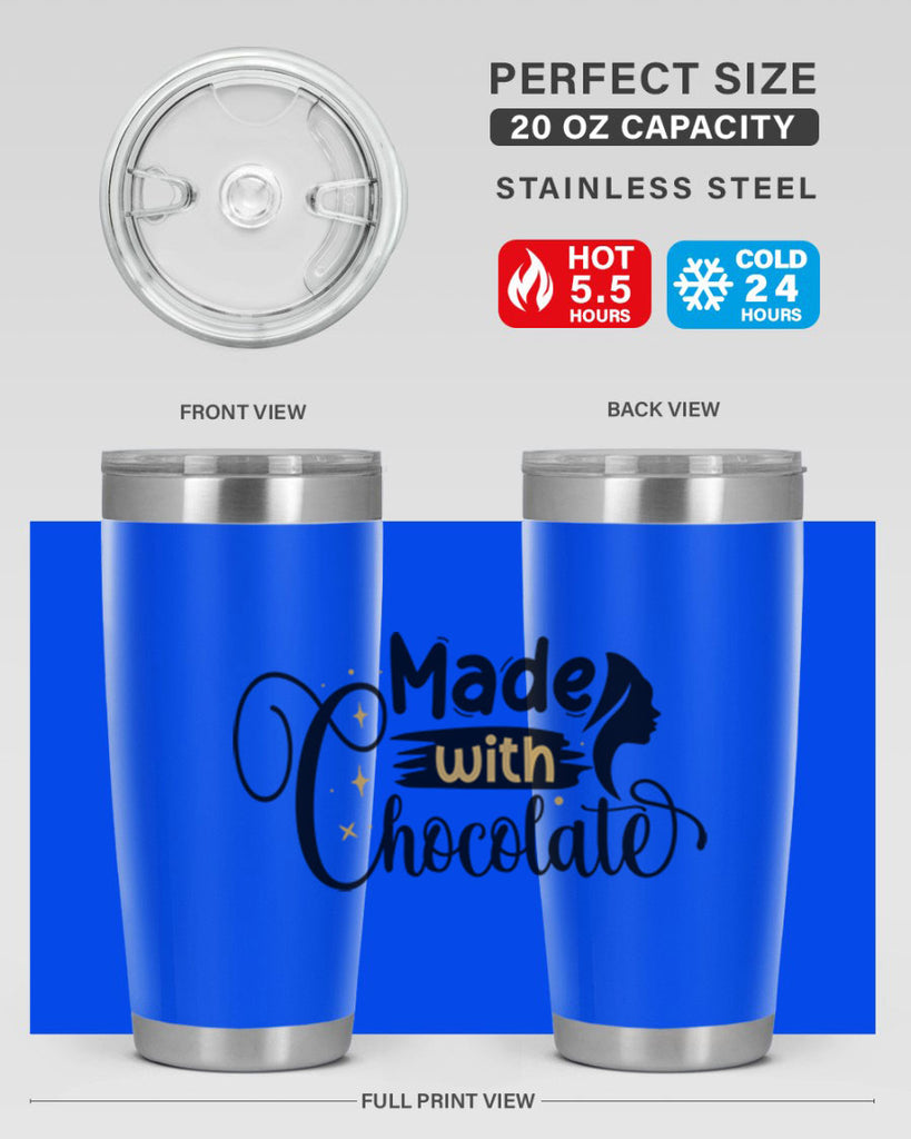 Made with chocolate Style 24#- women-girls- Tumbler