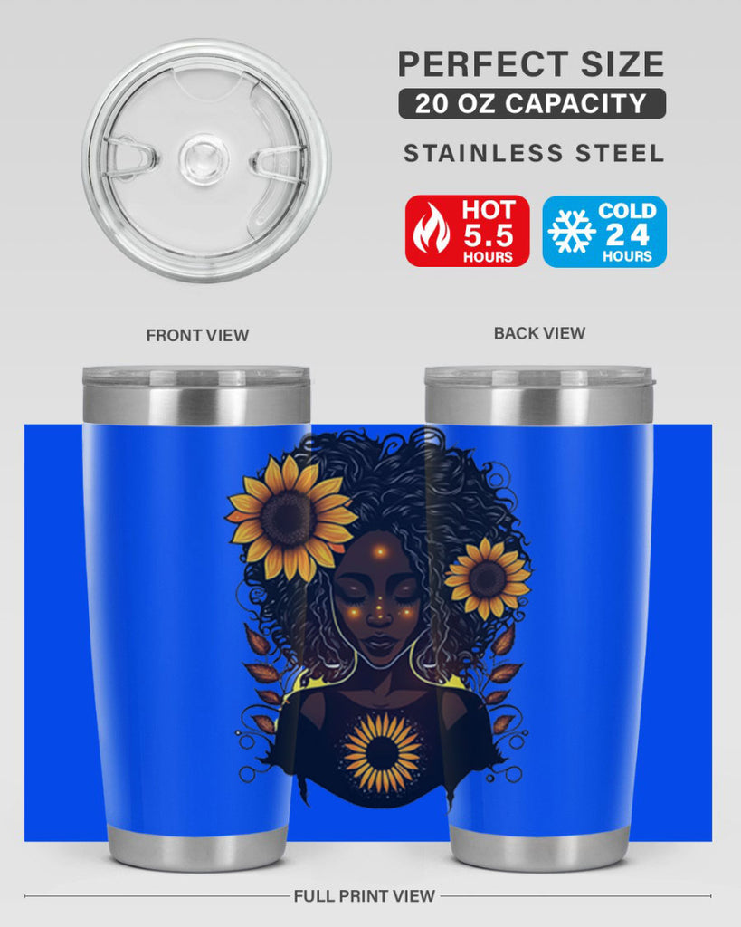 Sparkling Black Girl Design 13#- women-girls- Tumbler