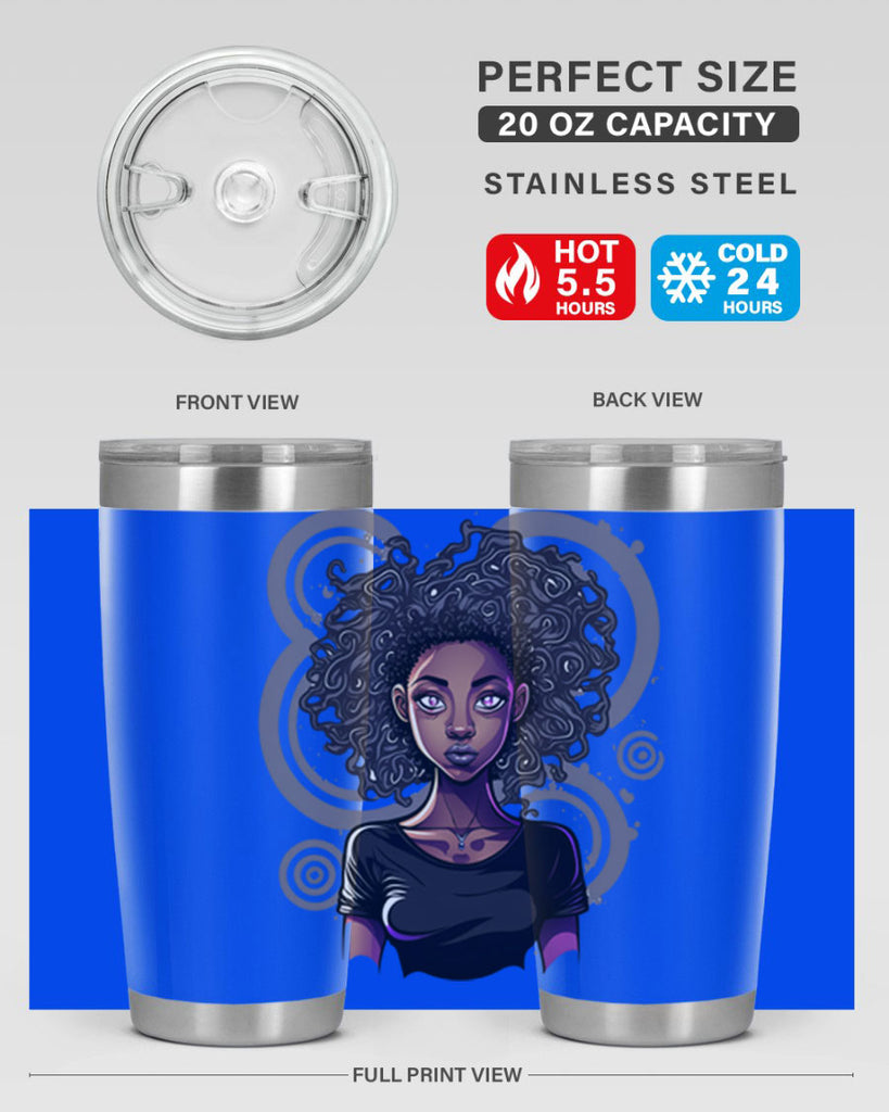 Sparkling Black Girl Design 14#- women-girls- Tumbler