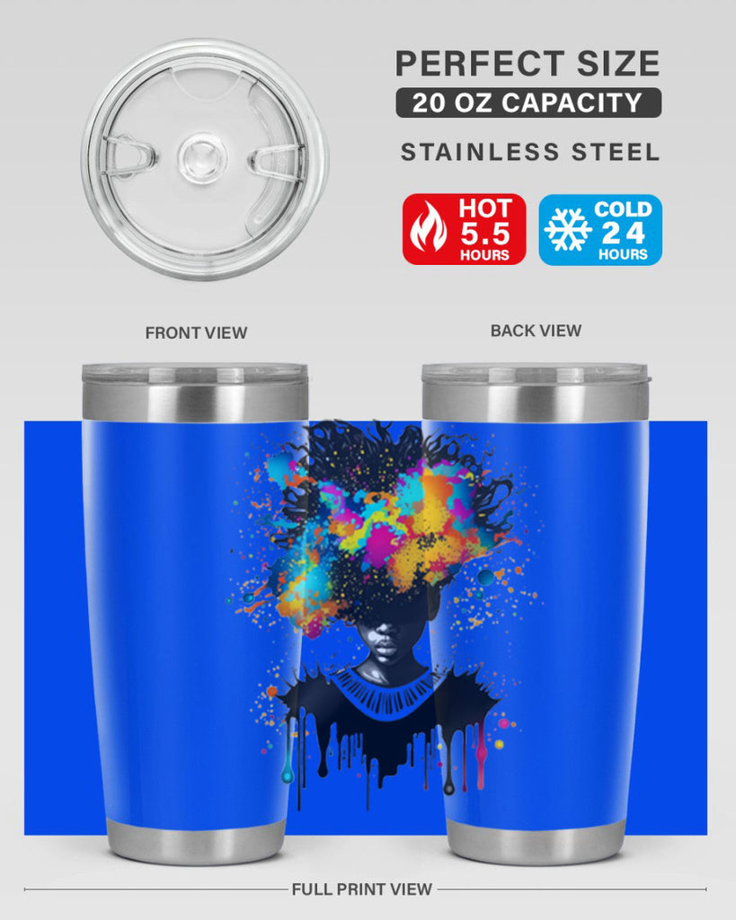 Sparkling Black Girl Design 16#- women-girls- Tumbler