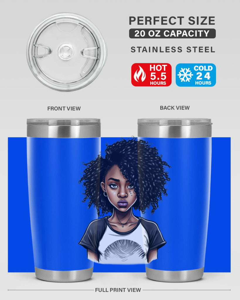 Sparkling Black Girl Design 18#- women-girls- Tumbler