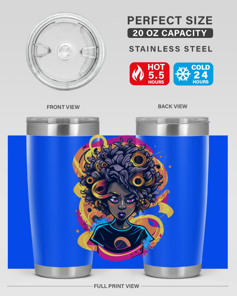 Sparkling Black Girl Design 6#- women-girls- Tumbler