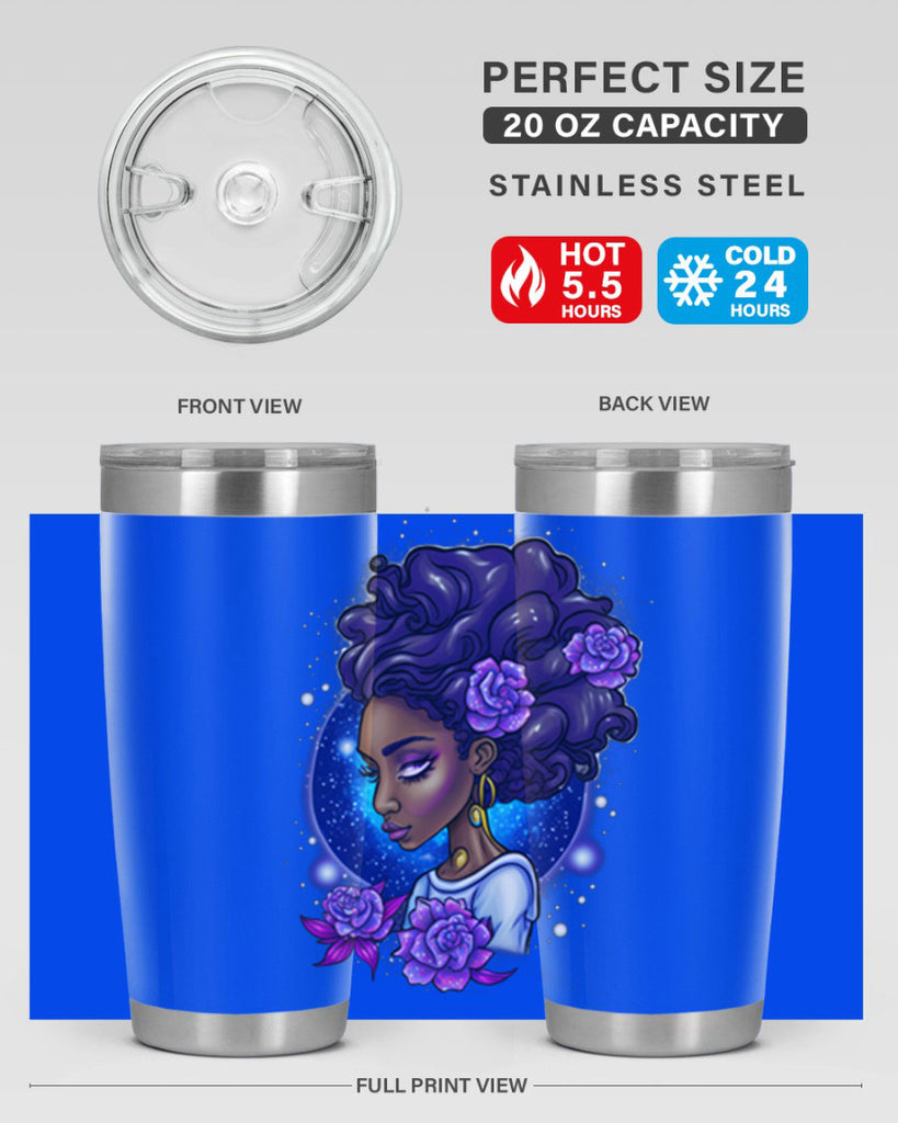 Sparkling Black Girl Design 7#- women-girls- Tumbler
