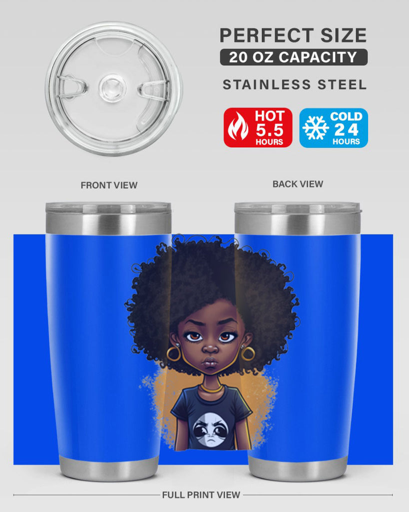 Sparkling Black Girl Design 8#- women-girls- Tumbler