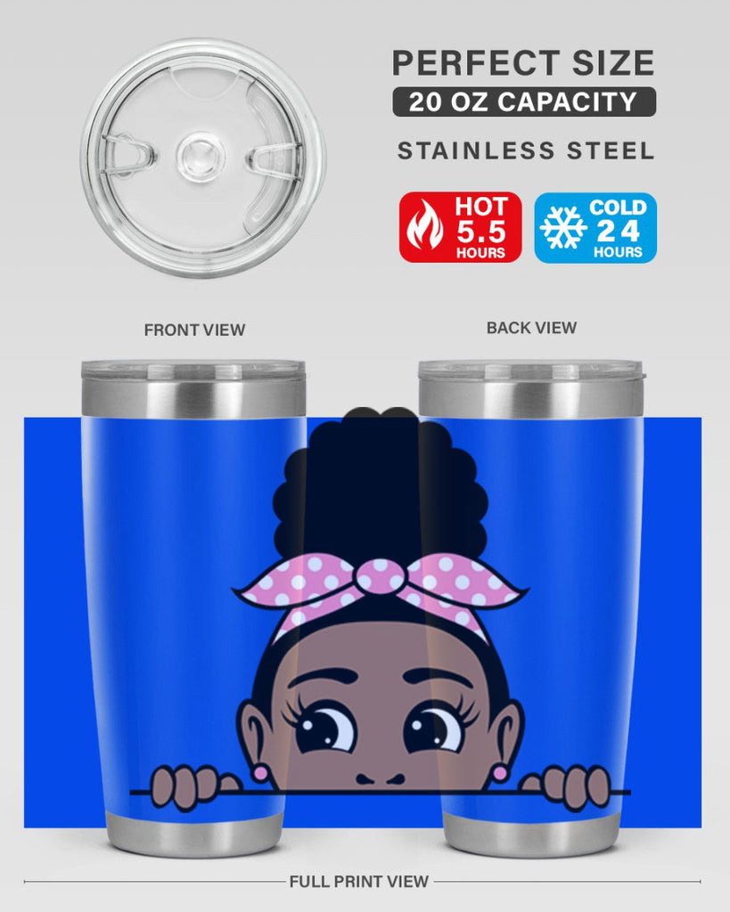 afro puff bandana girl peekaboo 86#- women-girls- Tumbler
