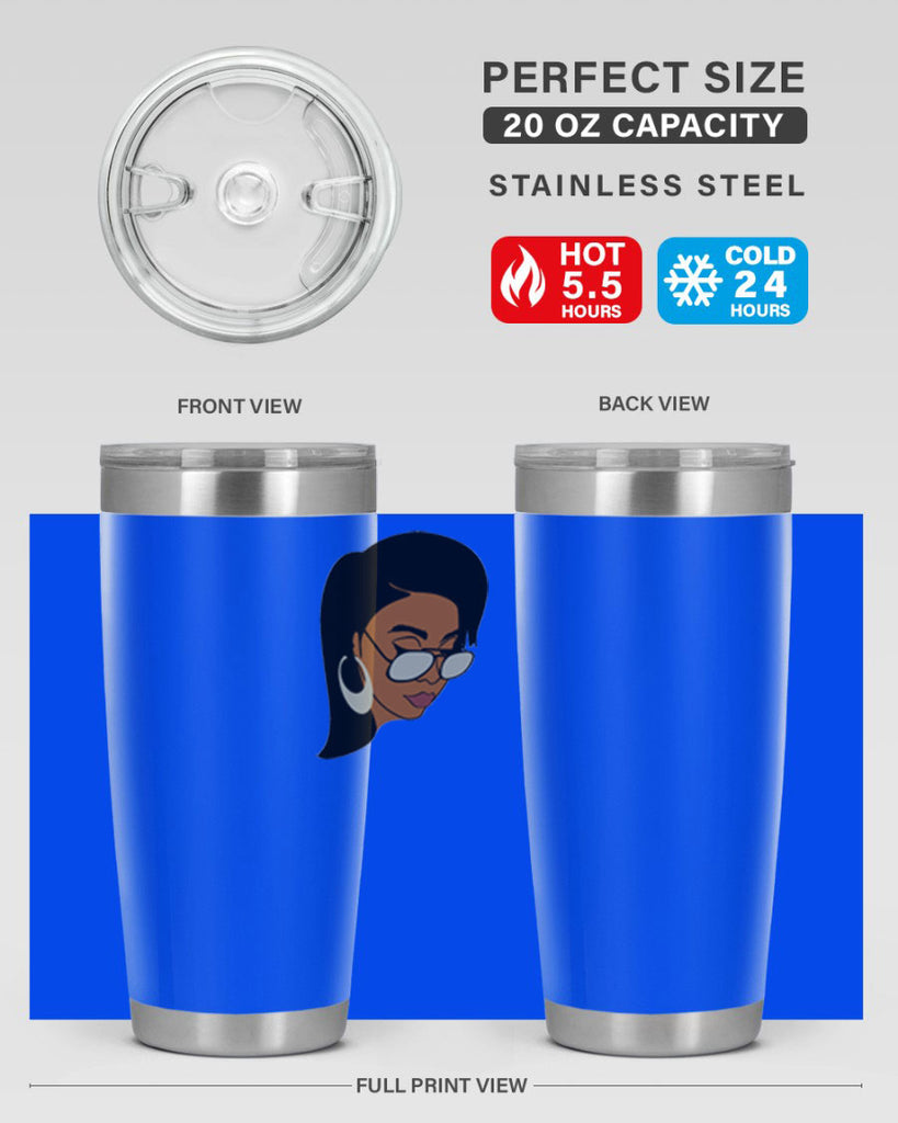 black afro 48#- women-girls- Tumbler