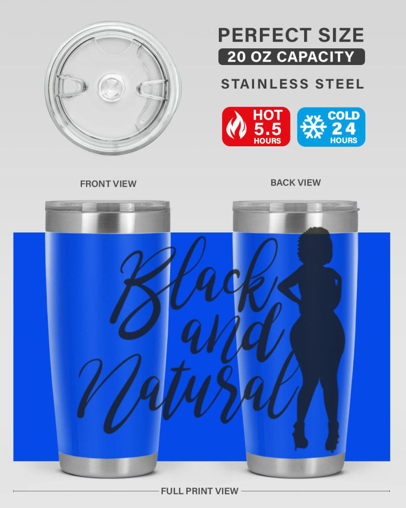 black and natural 22#- women-girls- Tumbler