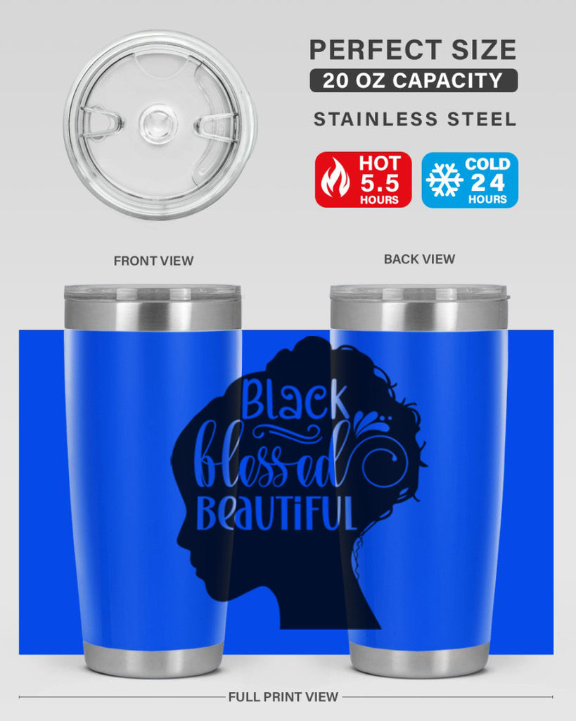 black blessed beautiful Style 62#- women-girls- Tumbler