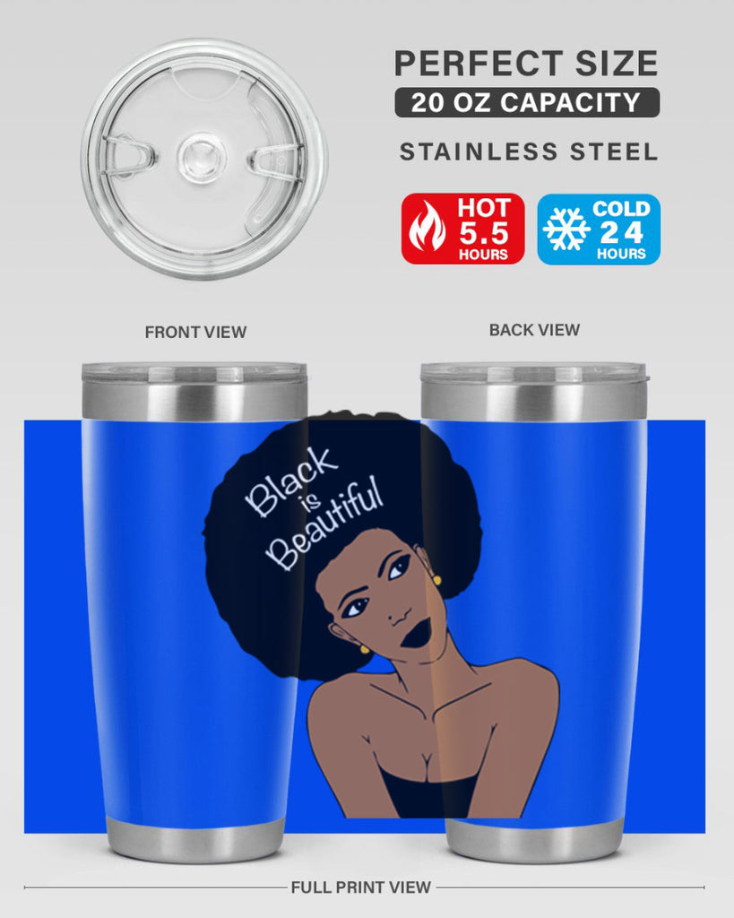 black is beautiful 13#- women-girls- Tumbler