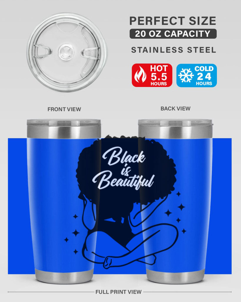 black is beautiful 15#- women-girls- Tumbler