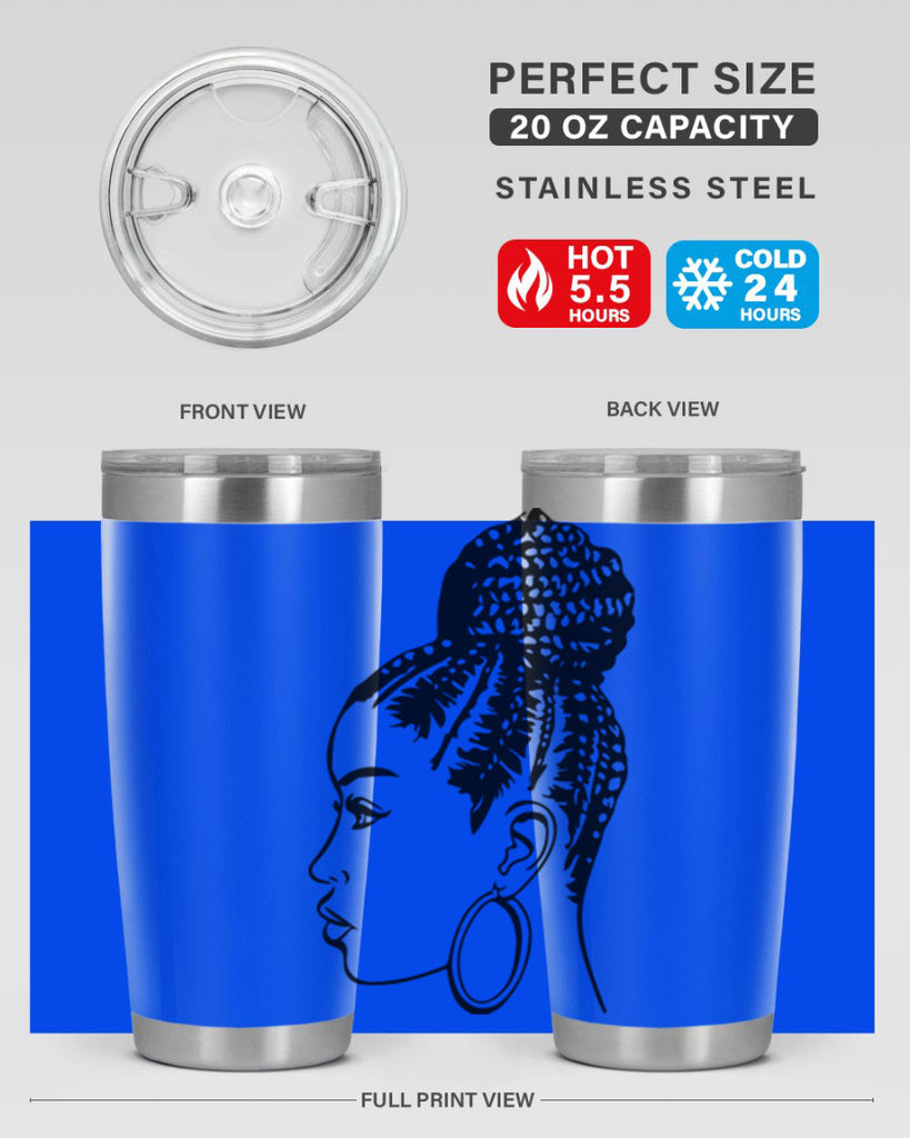 black woman with braids 7#- women-girls- Tumbler
