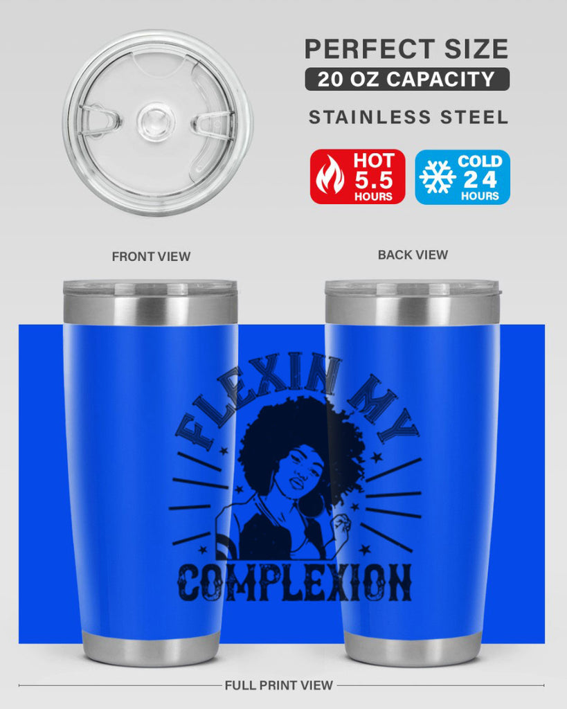 flexin my complexion Style 34#- afro- Tumbler