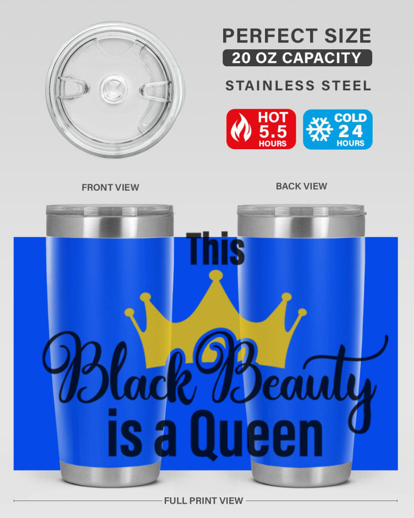 this black beauty is a queen Style 3#- women-girls- Tumbler