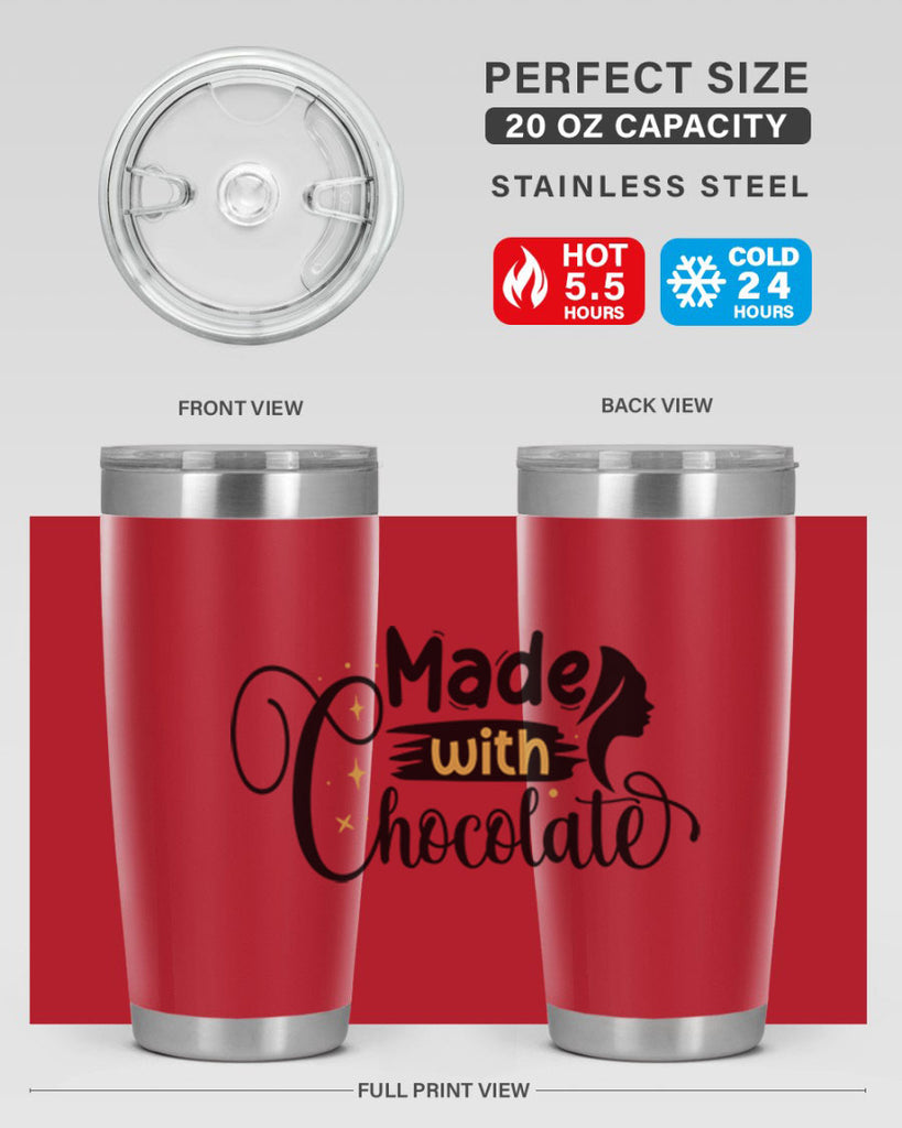 Made with chocolate Style 24#- women-girls- Tumbler