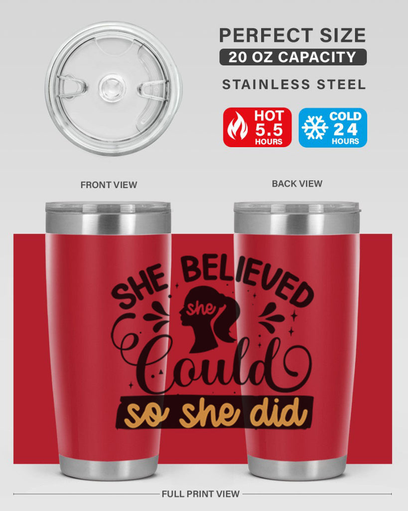 She believed she could she did Style 7#- women-girls- Tumbler