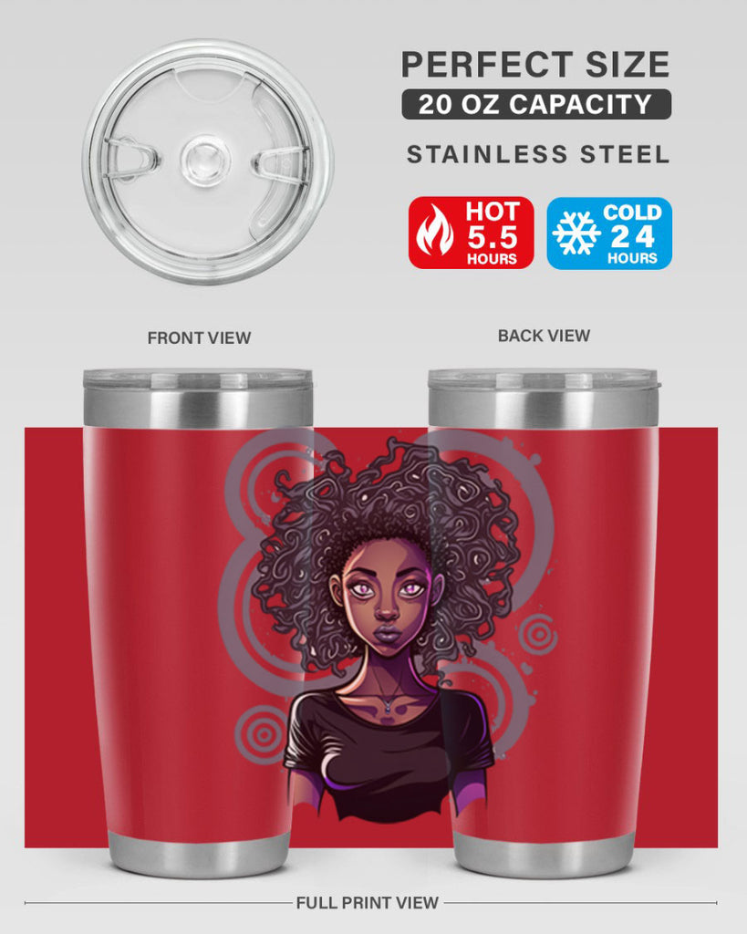 Sparkling Black Girl Design 14#- women-girls- Tumbler