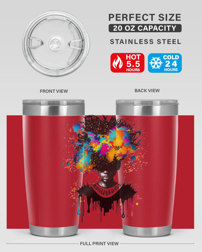 Sparkling Black Girl Design 16#- women-girls- Tumbler