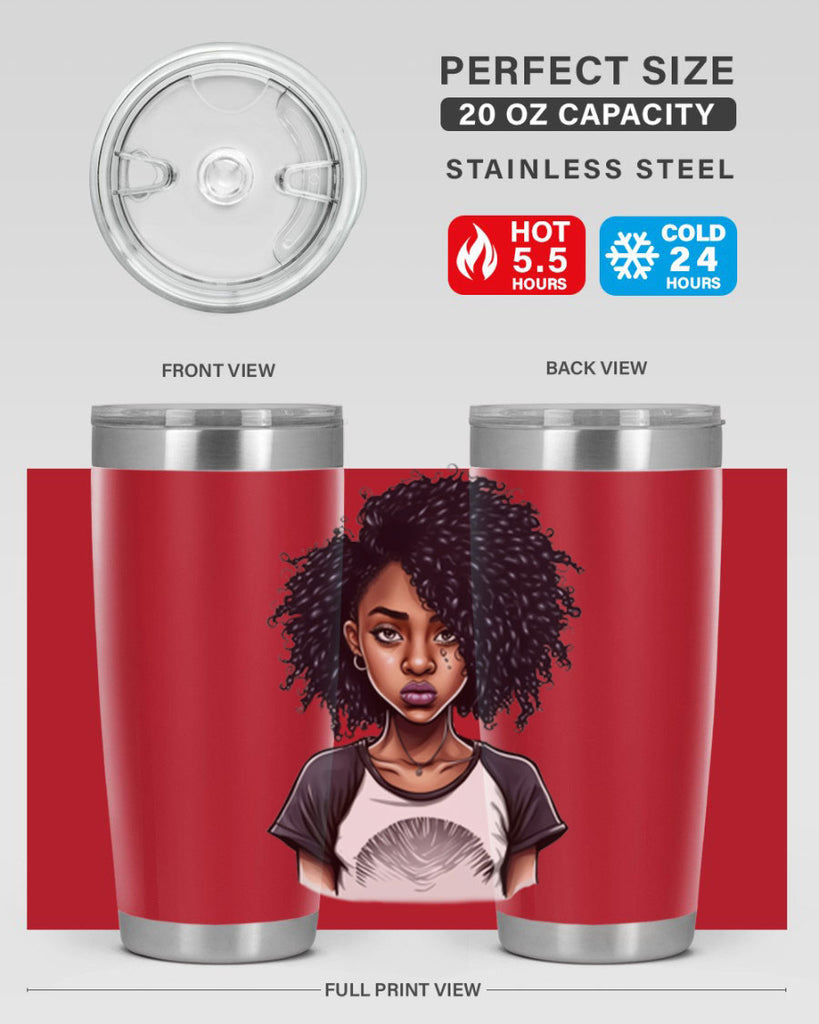 Sparkling Black Girl Design 18#- women-girls- Tumbler