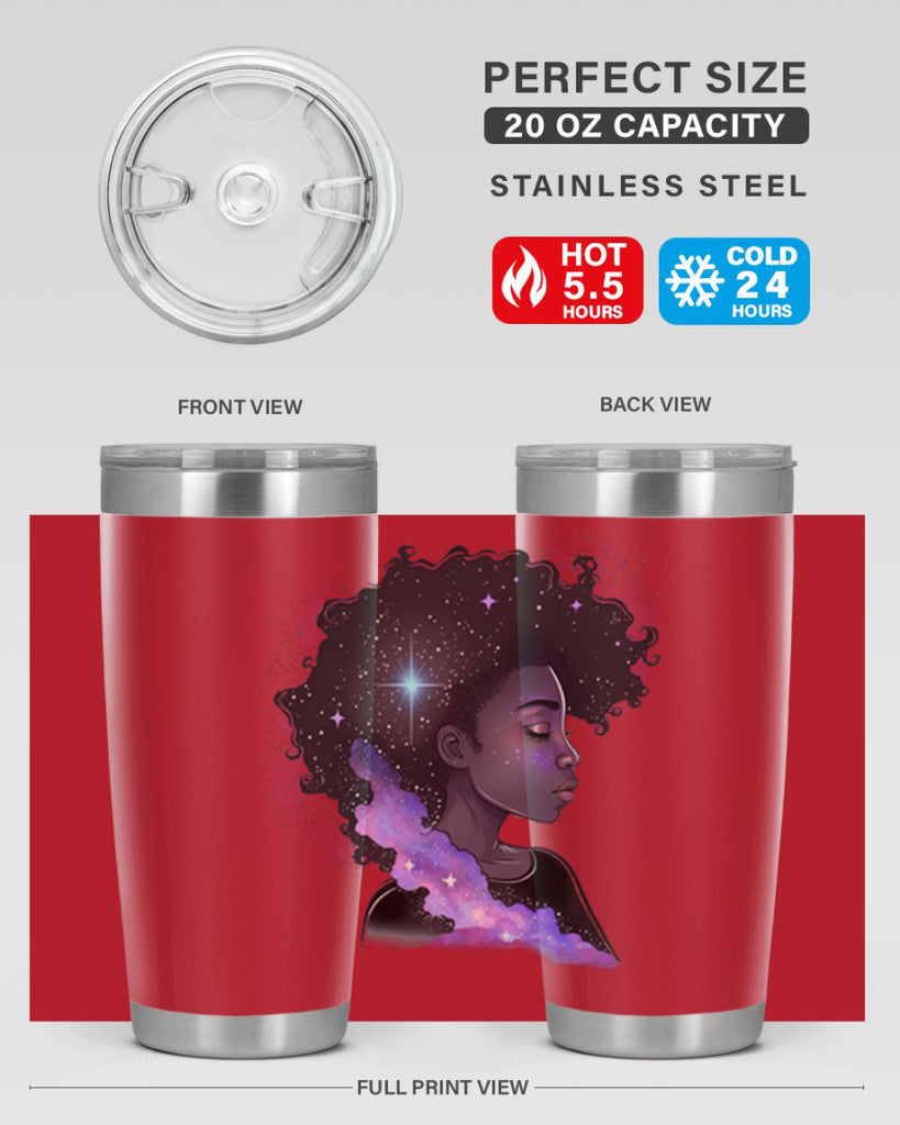 Sparkling Black Girl Design 4#- women-girls- Tumbler