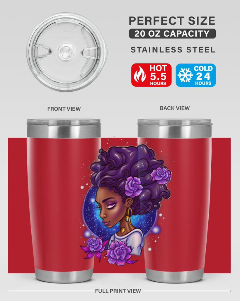 Sparkling Black Girl Design 7#- women-girls- Tumbler