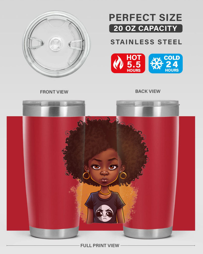 Sparkling Black Girl Design 8#- women-girls- Tumbler