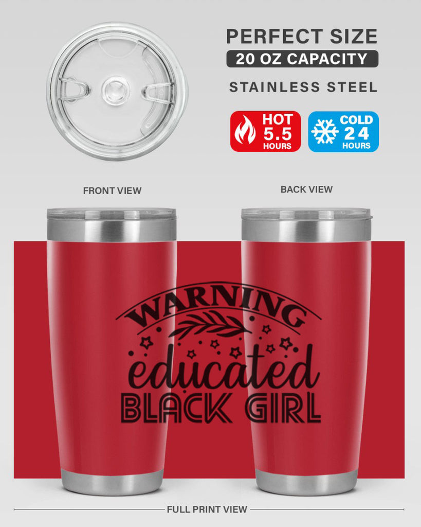 Warning educated black girl Style 1#- women-girls- Tumbler