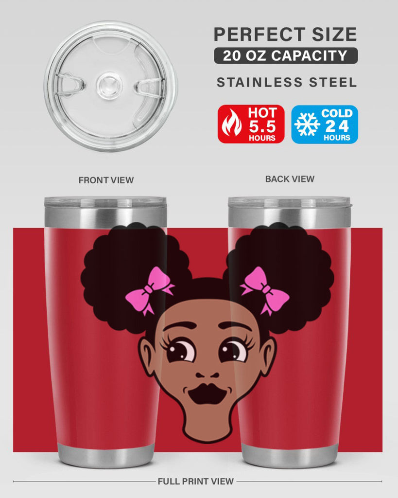 afro puffs girl 76#- women-girls- Tumbler