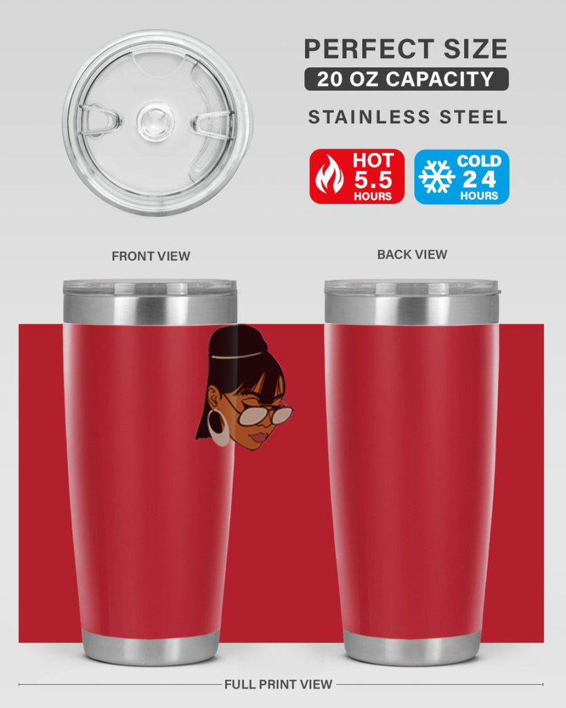 black afro 40#- women-girls- Tumbler