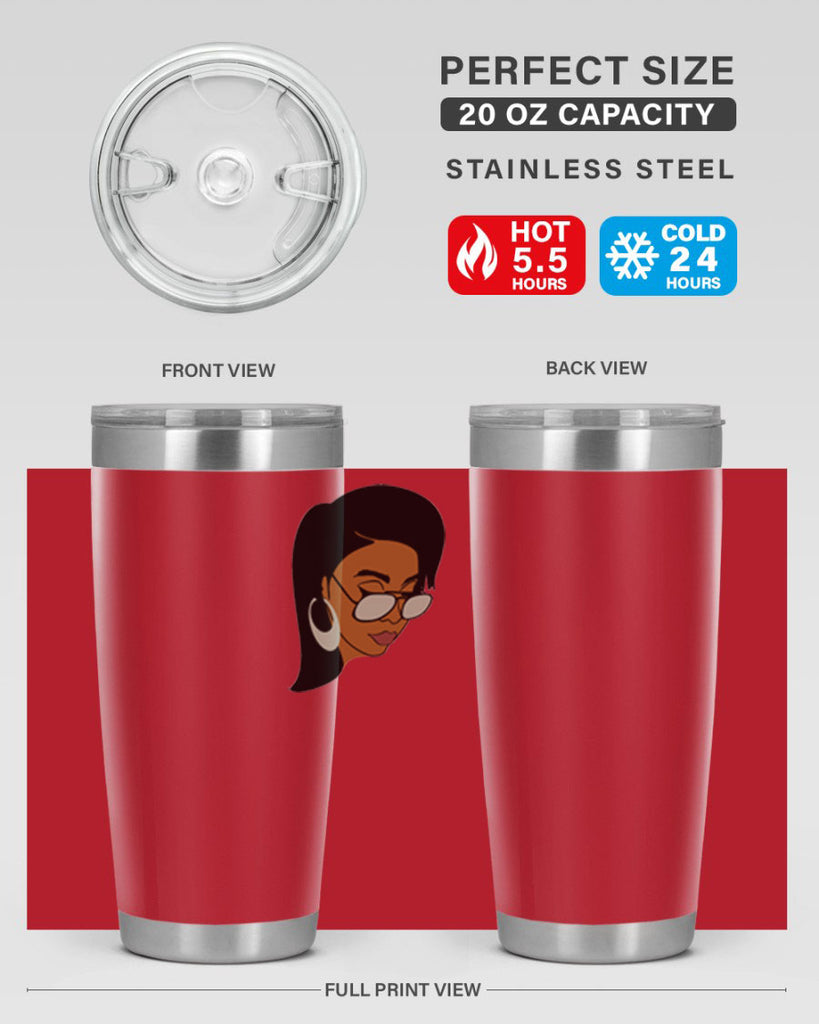 black afro 48#- women-girls- Tumbler
