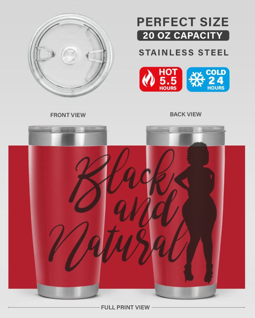 black and natural 22#- women-girls- Tumbler