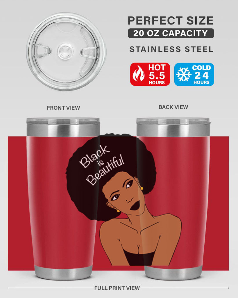 black is beautiful 13#- women-girls- Tumbler