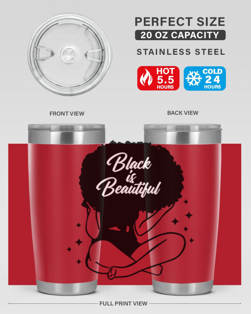 black is beautiful 15#- women-girls- Tumbler