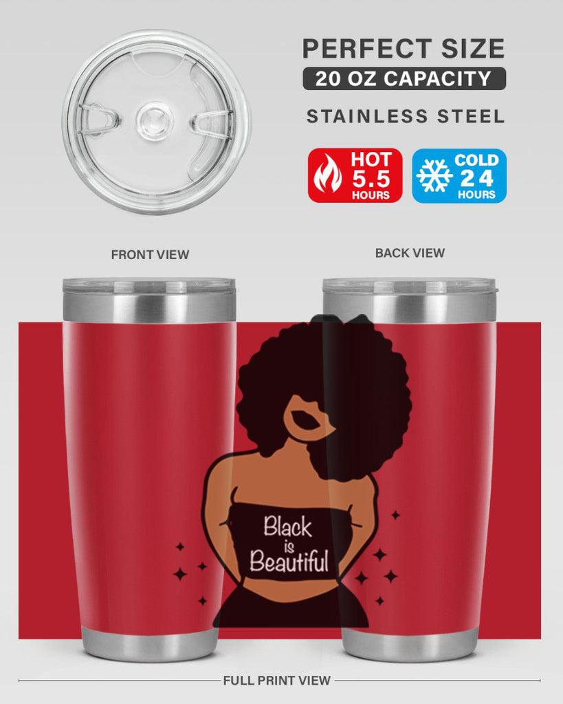 black is beautiful 16#- women-girls- Tumbler