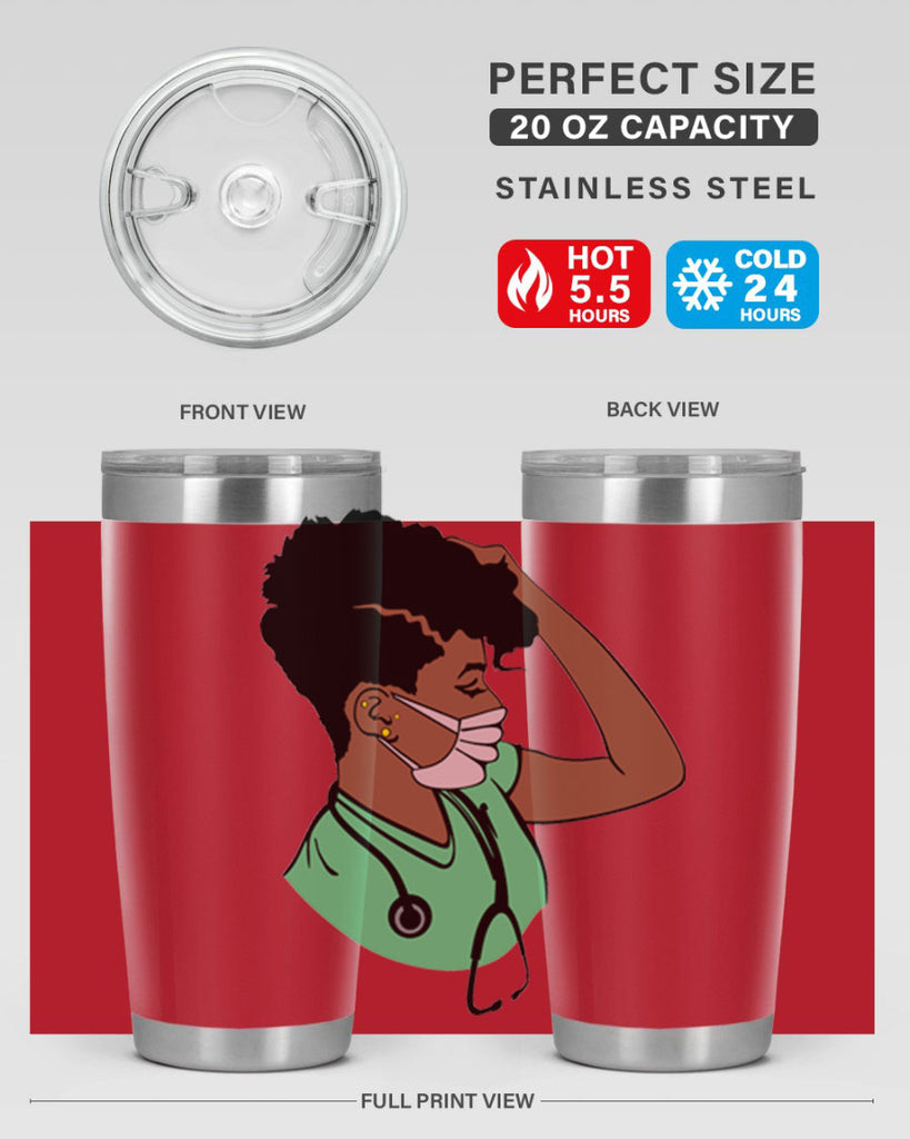 black nurse 2#- women-girls- Tumbler
