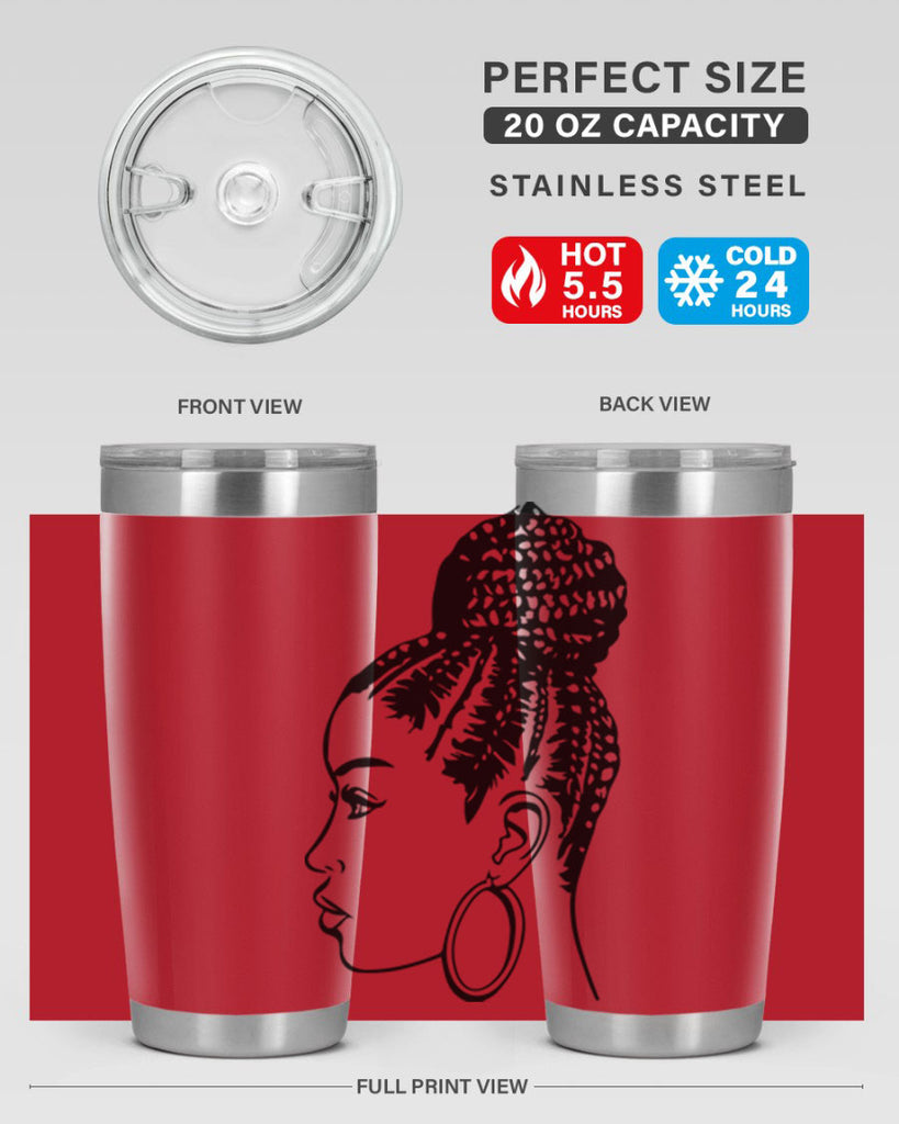 black woman with braids 7#- women-girls- Tumbler