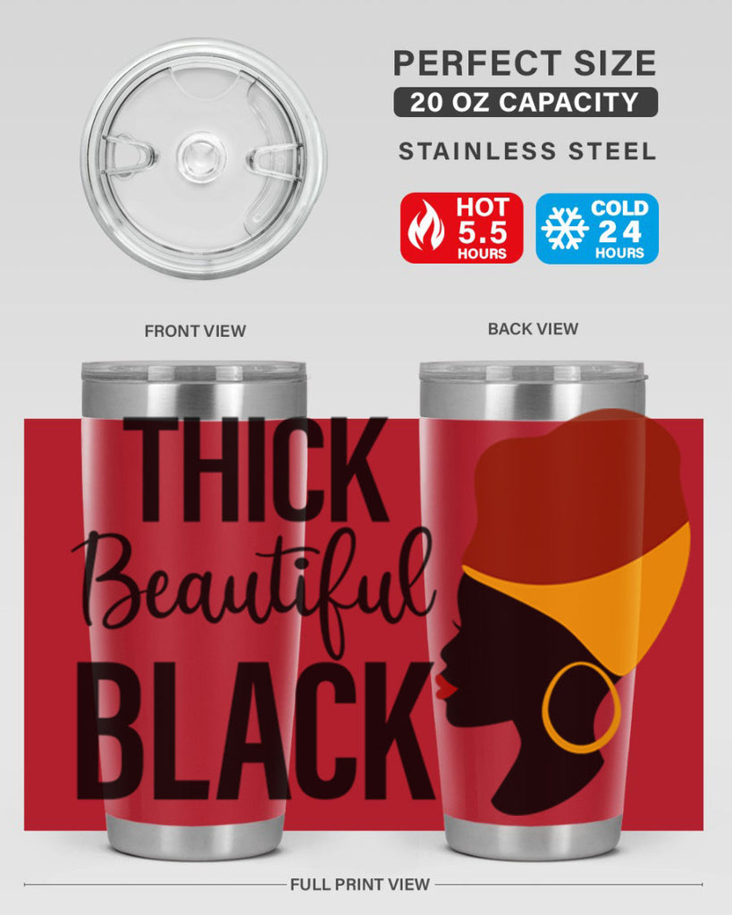 thick beautiful black Style 4#- women-girls- Tumbler