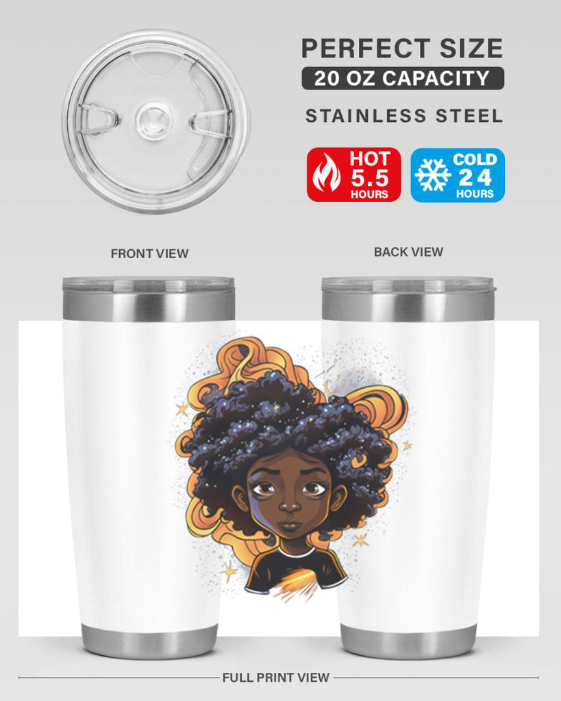 Sparkling Black Girl Design 12#- women-girls- Tumbler