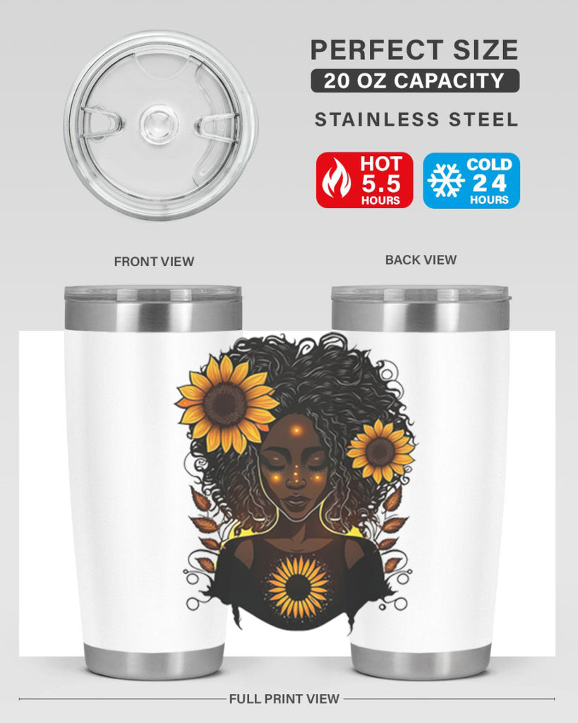 Sparkling Black Girl Design 13#- women-girls- Tumbler