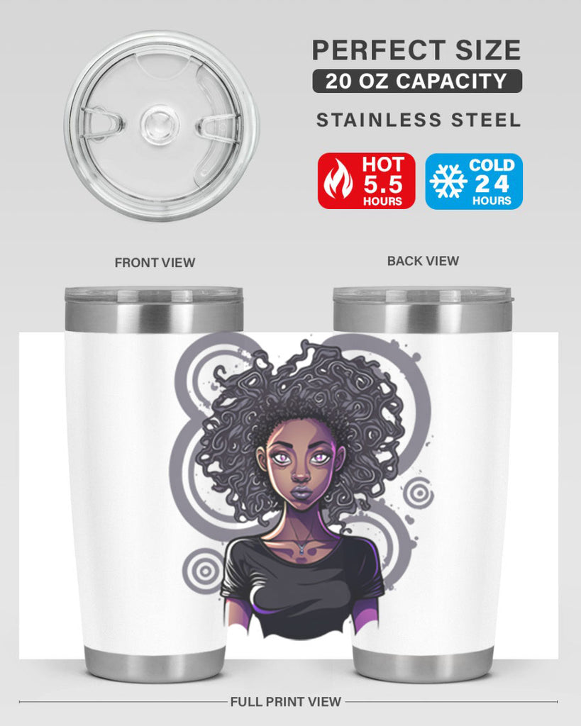 Sparkling Black Girl Design 14#- women-girls- Tumbler