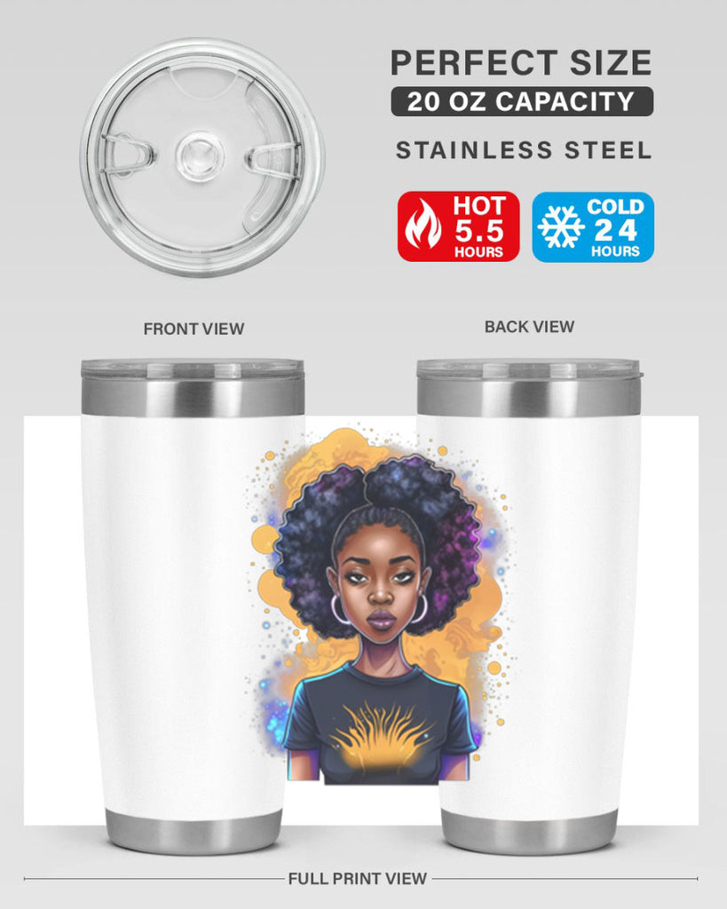 Sparkling Black Girl Design 15#- women-girls- Tumbler