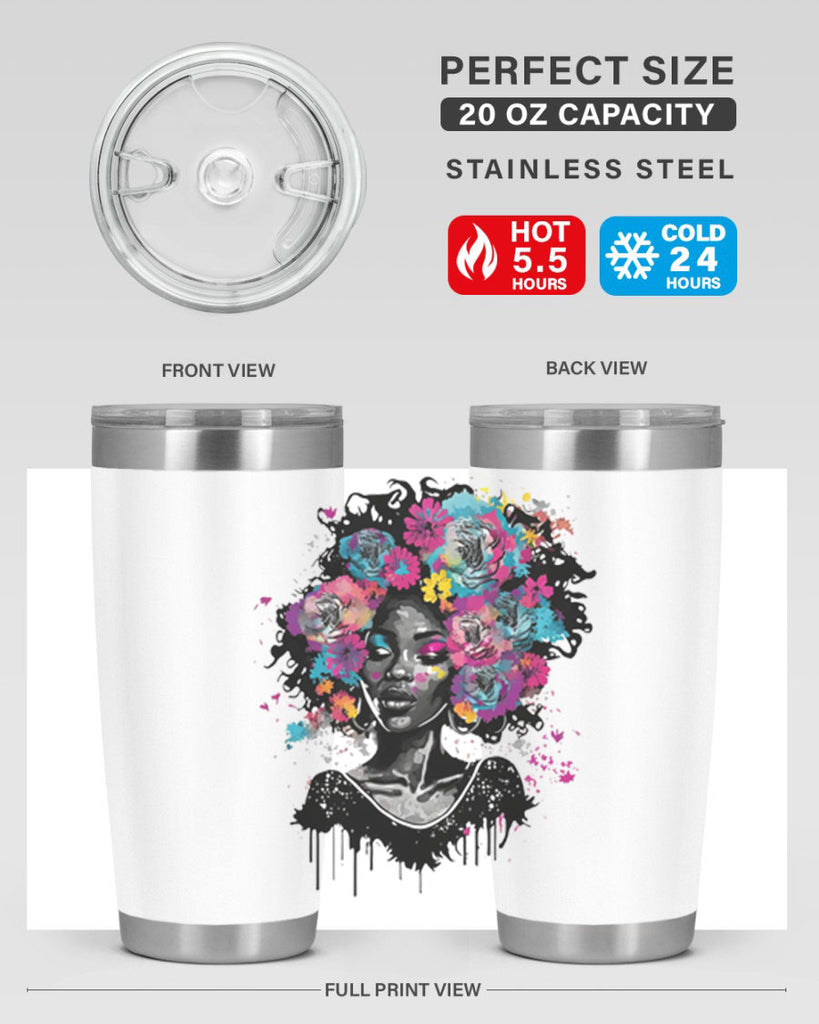 Sparkling Black Girl Design 17#- women-girls- Tumbler