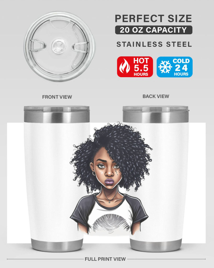 Sparkling Black Girl Design 18#- women-girls- Tumbler